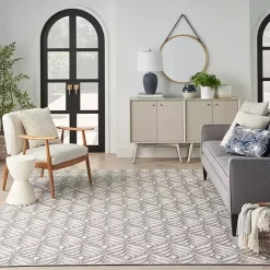 Kirklands Home Outdoor Rugs|Aloha Ash Botanical Indoor/Outdoor Area Rug, 3x5