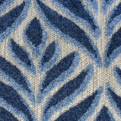 Kirklands Home Outdoor Rugs|Aloha Botanical Indoor/Outdoor Rug, 6x9 Blue
