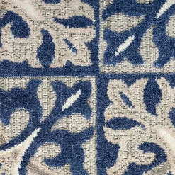 Kirklands Home Outdoor Rugs|Aloha Blue Geometric Indoor/Outdoor Area Rug, 6x9