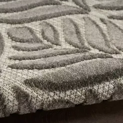 Kirklands Home Outdoor Rugs|Aloha Botanical Indoor/Outdoor Rug, 3x5 Gray