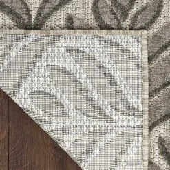 Kirklands Home Outdoor Rugs|Aloha Botanical Indoor/Outdoor Rug, 7x10 Gray