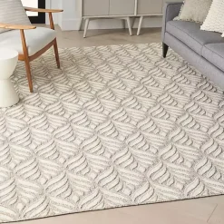Kirklands Home Outdoor Rugs|Aloha Ivory Botanical Indoor/Outdoor Area Rug, 3x5