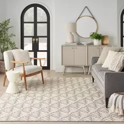 Kirklands Home Outdoor Rugs|Aloha Ivory Botanical Indoor/Outdoor Area Rug, 6x9