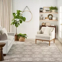 Kirklands Home Outdoor Rugs|Aloha Ivory Geometric Indoor/Outdoor Area Rug, 6x9