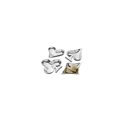 Kirklands Home Serving & Entertaining|Aluminum Card Icon Bowls, Set of 4 Silver