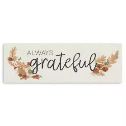 Clearance Always Grateful Canvas Art Print, 10x30 Fall