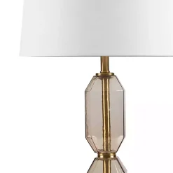 Kirklands Home Table Lamps|Amber Faceted Glass Table Lamp Brown