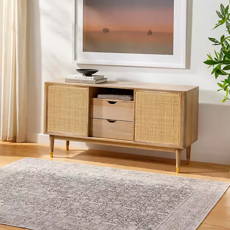 Kirklands Home Area Rugs|Amelie Black Traditional Washable Area Rug, 6x9