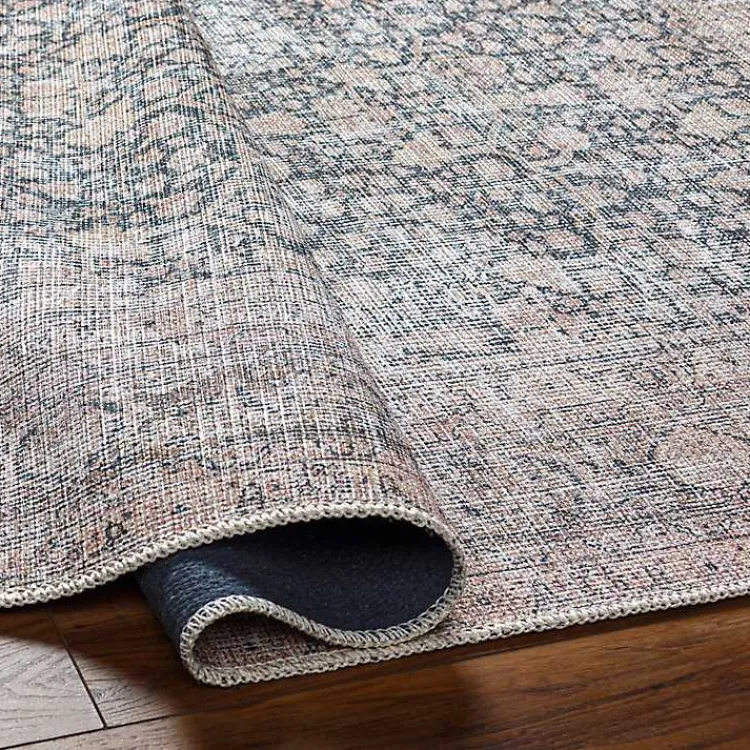 Kirklands Home Area Rugs|Amelie Black Traditional Washable Area Rug, 7x10