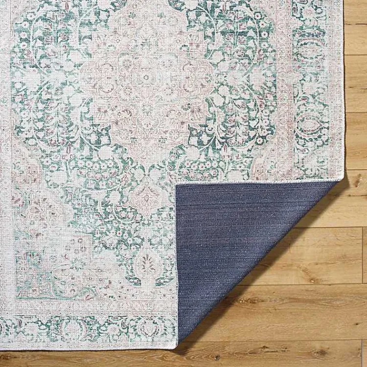 Kirklands Home Area Rugs|Amelie Green Traditional Washable Area Rug, 5x7