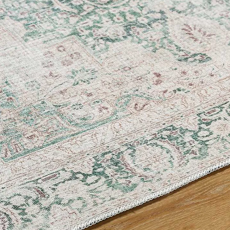 Kirklands Home Area Rugs|Amelie Green Traditional Washable Area Rug, 7x10