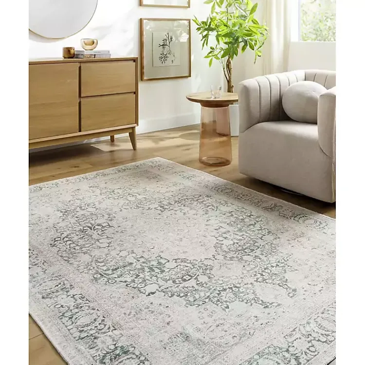 Kirklands Home Area Rugs|Amelie Green Traditional Washable Area Rug, 8x12
