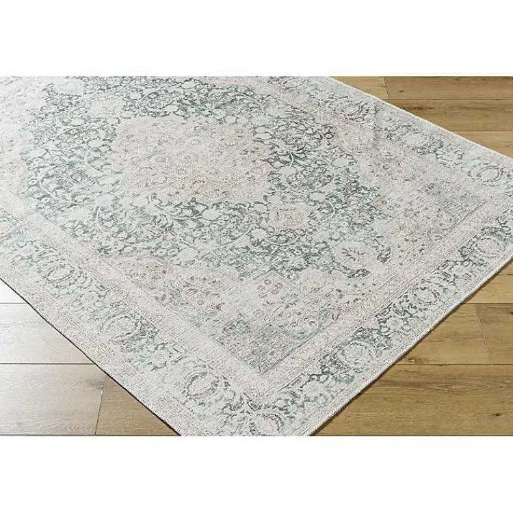 Kirklands Home Area Rugs|Amelie Green Traditional Washable Area Rug, 8x12