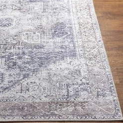 Kirklands Home Area Rugs|Amelie Navy Blue Classic Washable Area Rug, 5x7