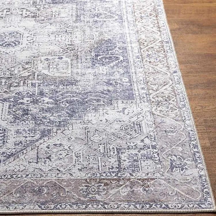 Kirklands Home Area Rugs|Amelie Navy Blue Classic Washable Area Rug, 6x9