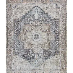 Kirklands Home Area Rugs|Amelie Navy Blue Classic Washable Area Rug, 7x10