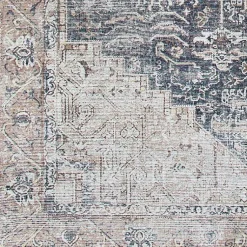 Kirklands Home Area Rugs|Amelie Navy Blue Classic Washable Area Rug, 7x10