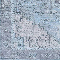 Kirklands Home Area Rugs|Amelie Silver Classic Washable Area Rug, 7x10 Blue