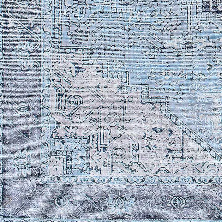 Kirklands Home Area Rugs|Amelie Silver Classic Washable Area Rug, 7x10 Blue