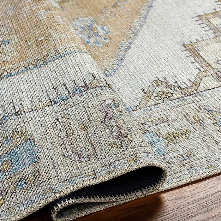 Kirklands Home Area Rugs|Amelie Yellow Traditional Washable Area Rug, 8x12