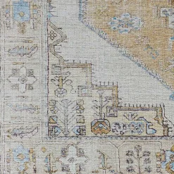 Kirklands Home Area Rugs|Amelie Yellow Traditional Washable Area Rug, 8x12