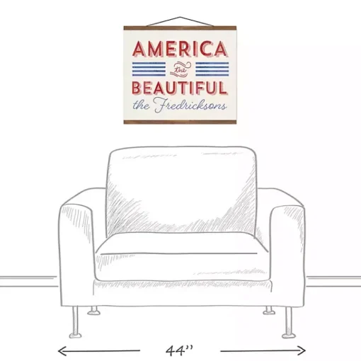 Kirklands Home Wall Plaques|America the Beautiful Personalized Hanging Canvas