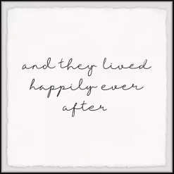 Kirklands Home Wall Quotes & Signs|And They Lived Happily Framed Art Print White