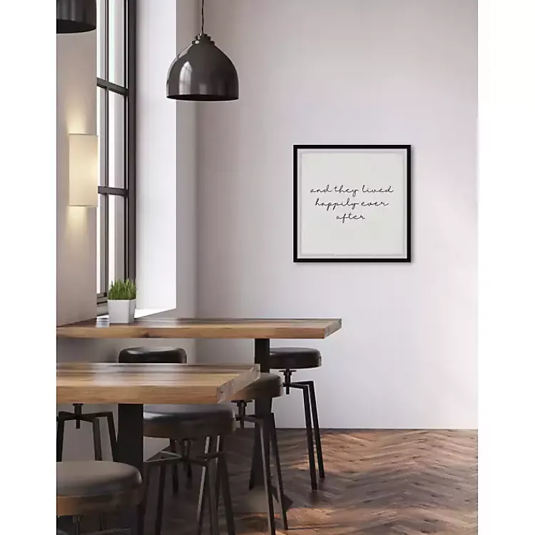 Kirklands Home Wall Quotes & Signs|And They Lived Happily Framed Art Print White