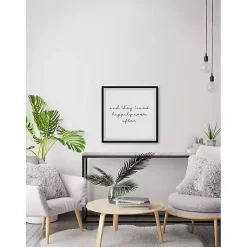Kirklands Home Wall Quotes & Signs|And They Lived Happily Framed Art Print White