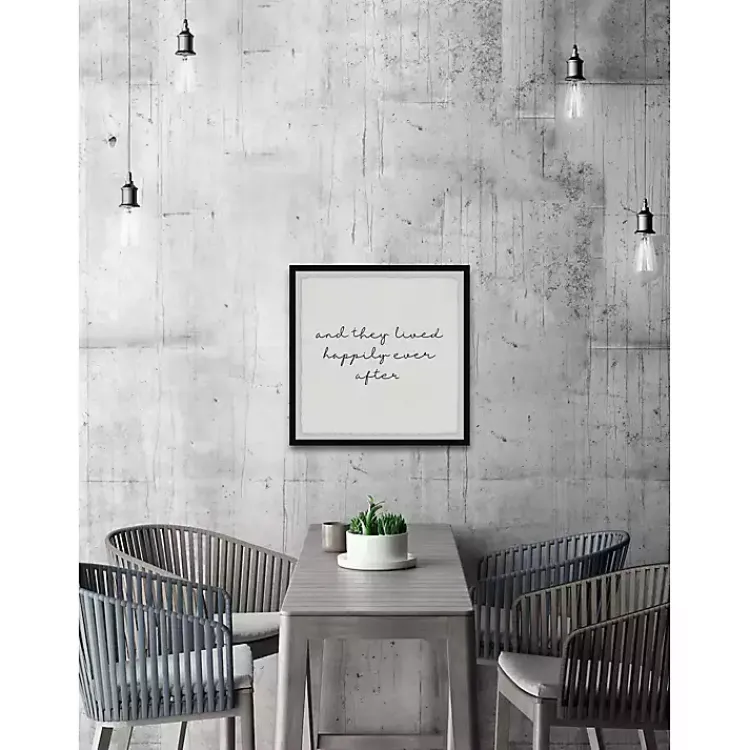 Kirklands Home Wall Quotes & Signs|And They Lived Happily Framed Art Print White