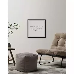 Kirklands Home Wall Quotes & Signs|And They Lived Happily Framed Art Print White