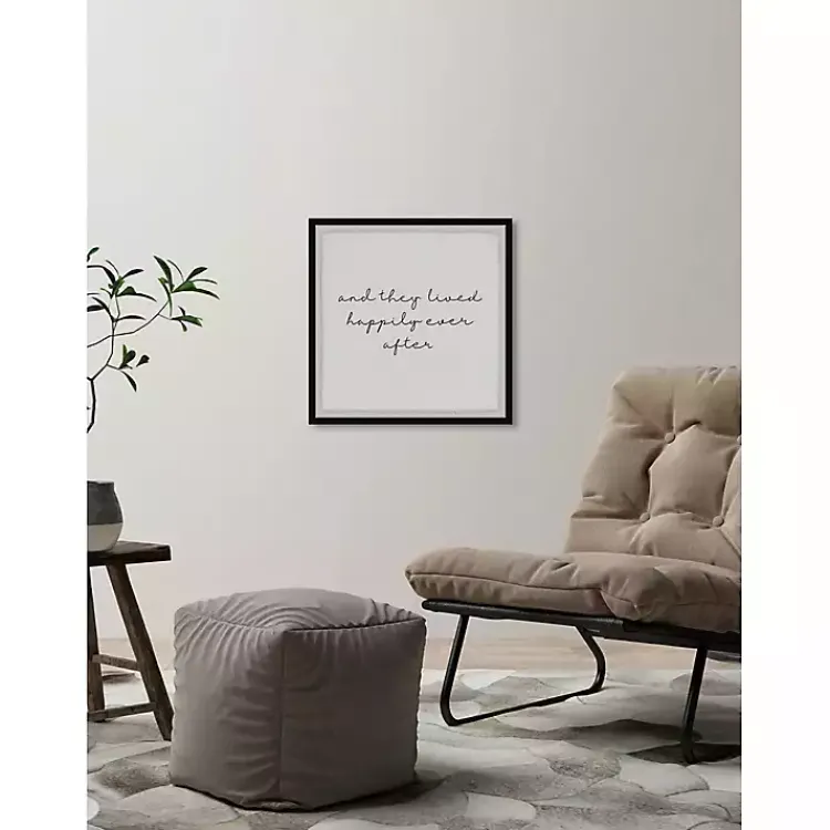 Kirklands Home Wall Quotes & Signs|And They Lived Happily Framed Art Print White