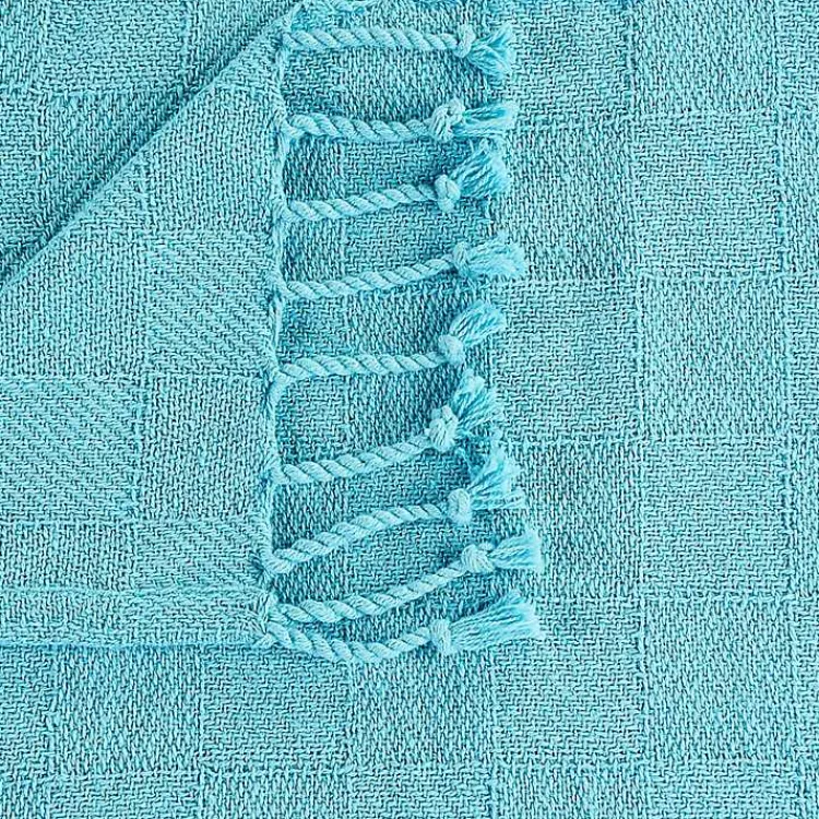 Angel Checkered Weave Fringe Throw Blankets & Throws