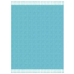 Angel Checkered Weave Fringe Throw Blankets & Throws