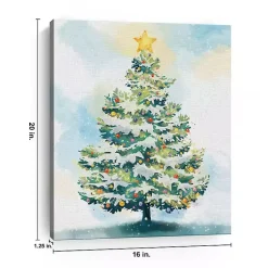 Angelic Christmas Tree Canvas Art Print Christmas Art & Wall Decor