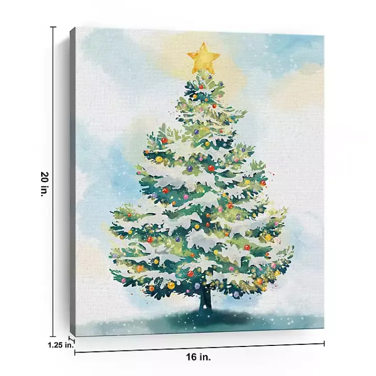 Angelic Christmas Tree Canvas Art Print Christmas Art & Wall Decor