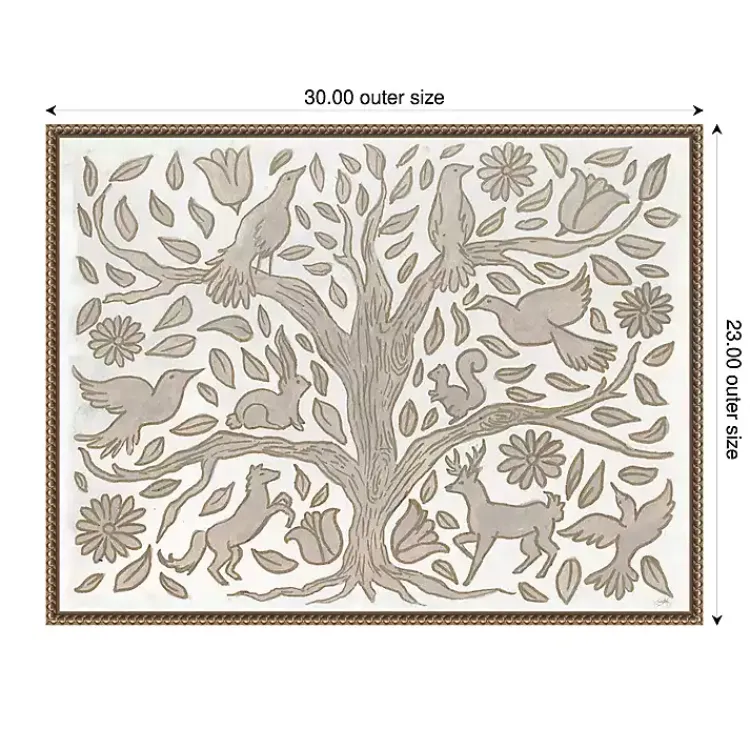 Kirklands Home Canvas Art|Animal Tree Canvas Art Print, 30x23 in.