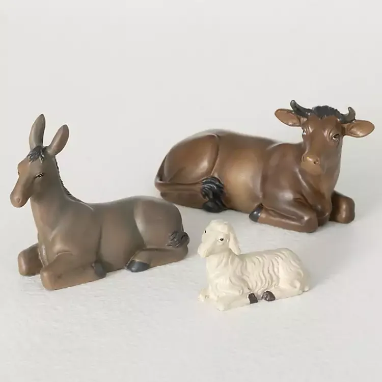 Animals at the Inn 3-pc. Figurine Set Christmas Decorations