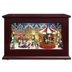 Animated Musical Heirloom Music Box Christmas Decorations