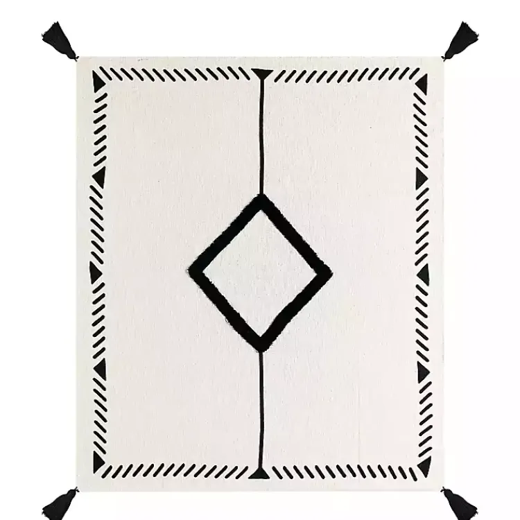 Best Anna Black And White Diamond Throw Blankets & Throws