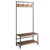 Kirklands Home Entryway Furniture|Annalee Industrial Metal and Wood Hall Tree
