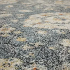 Kirklands Home Area Rugs|Anthracite Granary Floral Runner, 2x10 Blue