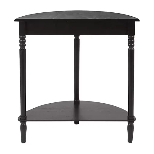 Kirklands Home Console Tables|Antique Half Round Console Table Black