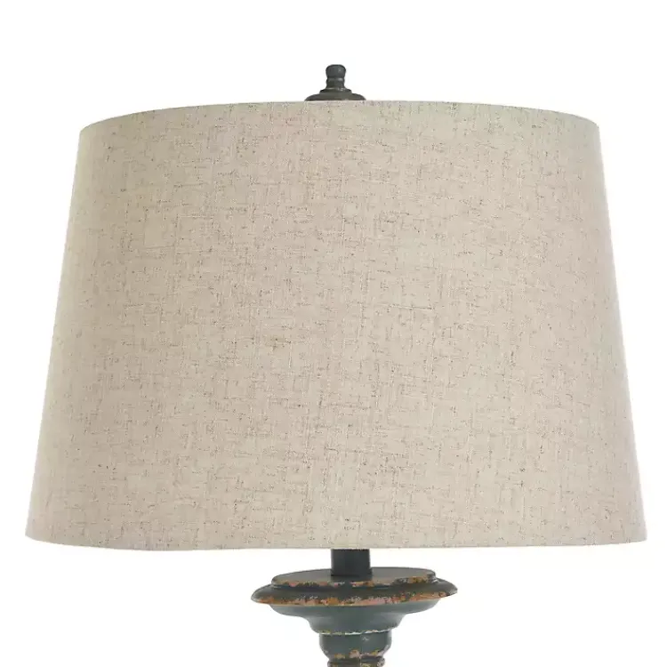 Kirklands Home Floor Lamps|Antique Bourgault Floor Lamp Blue