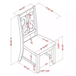 Kirklands Home Dining Chairs|Antique Blue Upholstered Dining Chairs, Set of 2