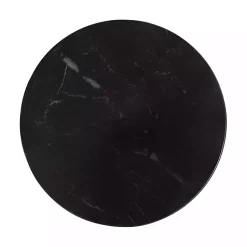 Kirklands Home Accent & End Tables|Antique Brass and Marble Adjustable Table Black