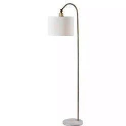 Kirklands Home Floor Lamps|Antique Brass Arc Floor Lamp White