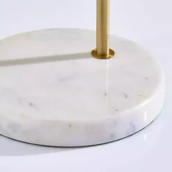 Kirklands Home Table Lamps|Antique Brass Arc Table Lamp White