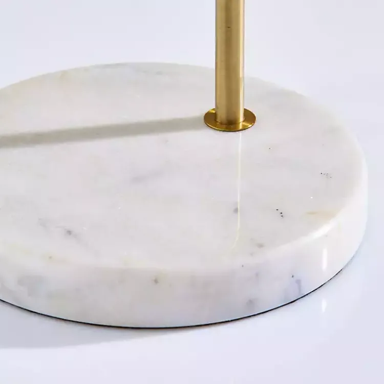 Kirklands Home Table Lamps|Antique Brass Arc Table Lamp White