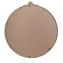 Kirklands Home Decorative Mirrors|Antique Brass Metal Ornate Round Mirror